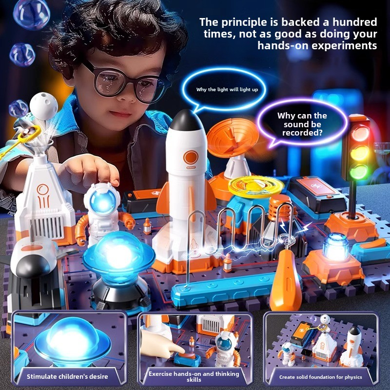STEAM Educational DIY Toys Science Enlightenment Astronaut Electronic - Image 2