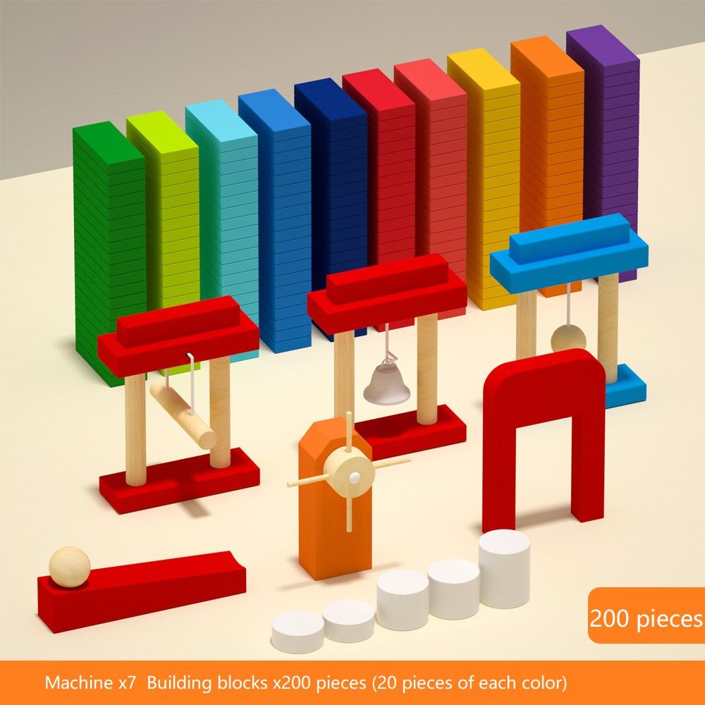 1200 Pieces Unisex Wooden Building Blocks Children's Early Education Hot Sale Toy for Ages 2-4 Years - Image 3