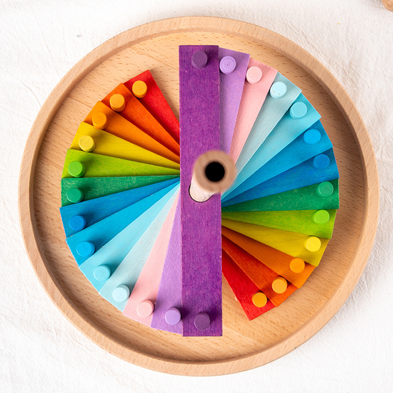 Wooden Montessori Educational Toys Wooden Stacking Building Blocks Games Set - Image 5