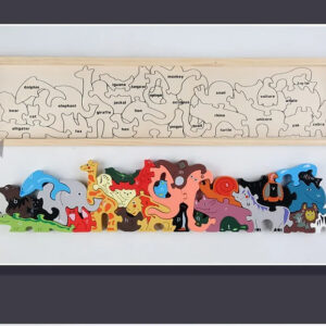 Unisex Wooden Building Blocks for Early Education Creative Stacking Marine Animal Puzzle for Children