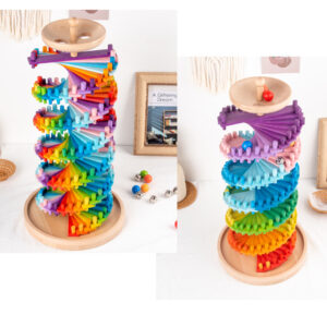 Wooden Montessori Educational Toys Wooden Stacking Building Blocks Games Set